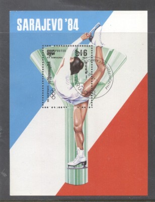 Kampuchea 1984 Olympic Winter Games Mi.B135 used TA.134 foto
