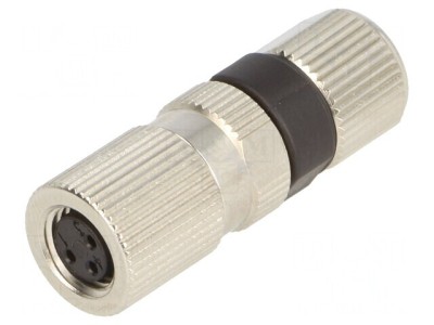 Conector M8 Mamă 3-PIN Drept pe Cablu 4A foto