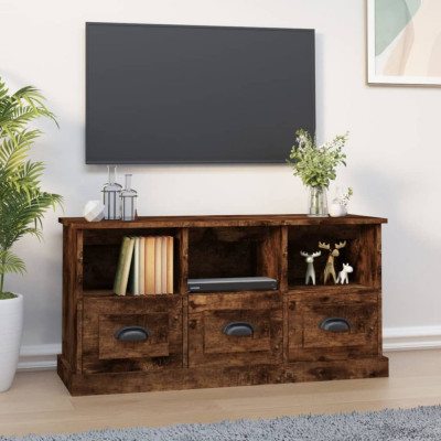 Comodă TV, stejar fumuriu, 100x35x50 cm, lemn prelucrat foto