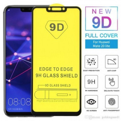 Folie Protectie ecran antisoc , Full Glue , Samsung M205 Galaxy M20 2019, Tempered Glass 9D , Full Face , Neagra Bulk foto