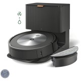 Robot de aspirare cu mop, iRobot Combo j5+, j557840, golire automata in CleanBase, sistem Aeroforce in 4 etape, recipient lavabil, ocoleste obstacolel
