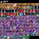 Cont fortnite 129 skins, 100%