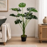 Cumpara ieftin Planta artificiala, monstera cu ghiveci, verde, 85 cm
