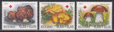Finlanda 1974 - Ciuperci - Crucea Roșie, MNH foto