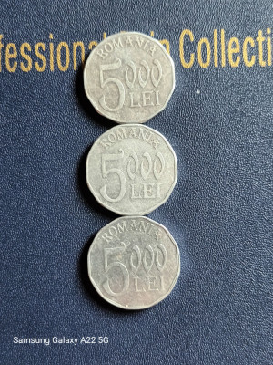 monede 5000 lei 2001,2003,2004 foto