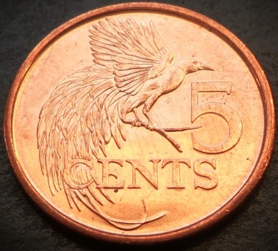Moneda exotica 5 CENTI - TRINIDAD TOBAGO, anul 2017 * cod 5343 = A.UNC foto