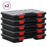 vidaXL Cutii de organizare, 10 buc., 34,5x25x5 cm, polipropilenă