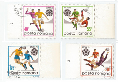 Romania, LP 729/1970, C.M. de Fotbal - Mexic, oblit. foto