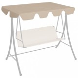 vidaXL Copertină de rezervă leagăn grădină, bej, 150/130x105/70 cm