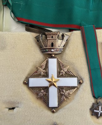 Ordinul Pentru Merit ITALIA in grad de mare ofiter complet argint masiv foto