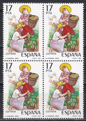 Spania 1984 - Sărbătoarea Vintage Jerez de la Frontera, Bloc de 4, MNH foto