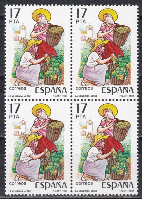 Spania 1984 - Sărbătoarea Vintage Jerez de la Frontera, Bloc de 4, MNH