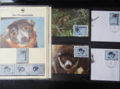 Serie timbre fauna WWF animale nestampilate filatelice postale foto