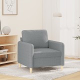 VidaXL Fotoliu canapea, gri deschis, 60 cm, material textil 359462