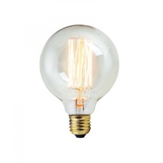 Bec LED Filament 8W Decorativ Edison Vintage Alb Cald E27 G95 foto