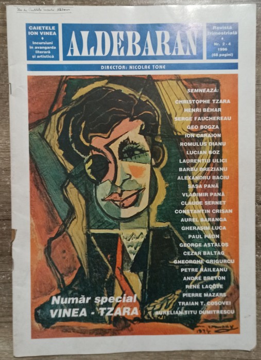 Aldebaran// nr. 2-4 din 1996, numar special Vinea-Tzara