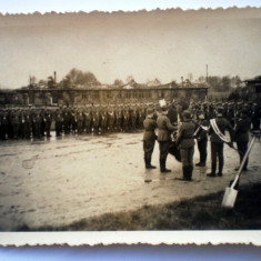 P.041 FOTOGRAFIE RAZBOI WWII MILITARI TRUPE RAD REICHSARBEITSDIENST 9/6cm