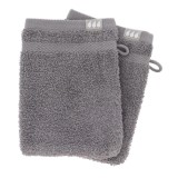 Set 2 Mănuși De Baie 15X21 Cm 100% Bumbac &ndash; Gri Inchis | Mănuși Baie