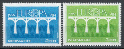 Monaco 1984 Mi 1622/23 MNH - Europa: a 25-a aniversare a CEPT foto