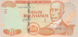 Bancnota Bolivia 20 Bolivianos L1986 (2015) - P244 UNC