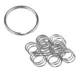 Cumpara ieftin Set 50 inele metalice pentru chei, diametru 24 mm, argintiu