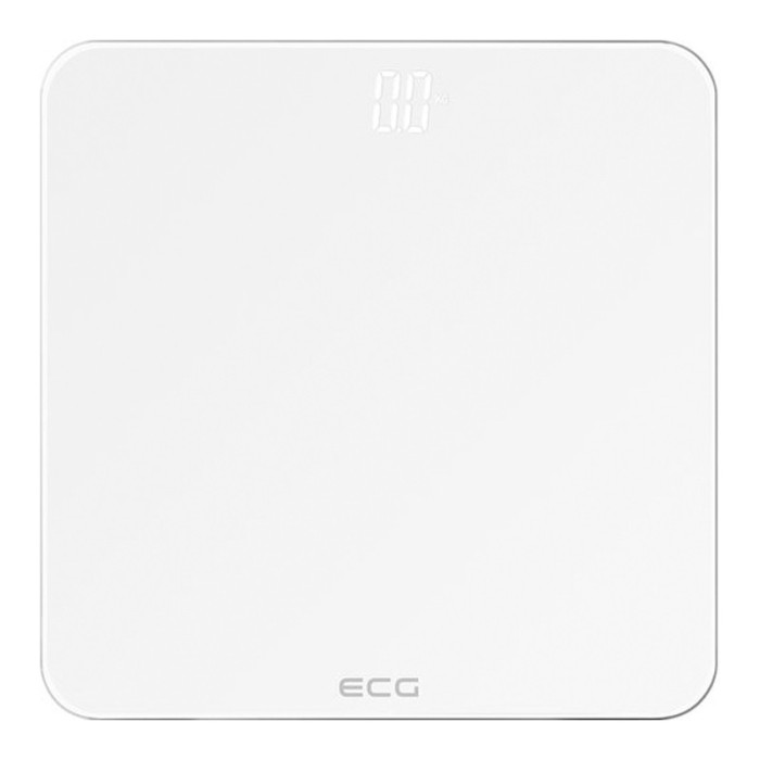 Cantar de persoane ECG, 180 kg, LED, sticla securizata, Alb