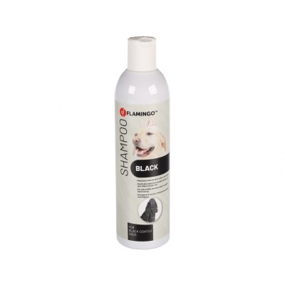 SAMPON PENTRU CAINI FLAMINGO CU BLANA NEAGRA 300ML foto