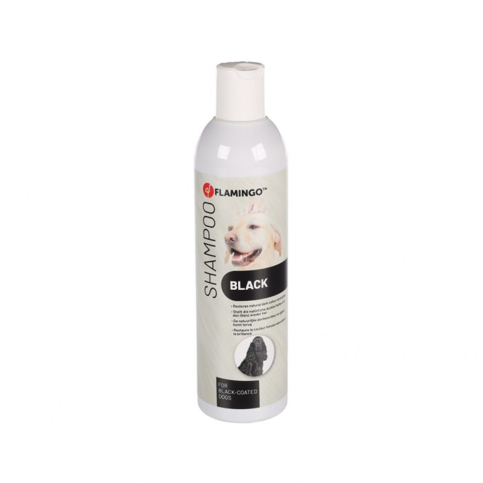 SAMPON PENTRU CAINI FLAMINGO CU BLANA NEAGRA 300ML