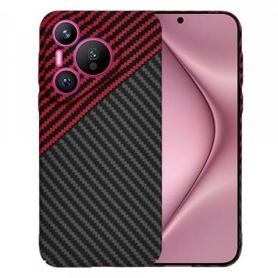 Husa pentru Huawei Pura 70, Techsuit, Carbonite FiberShell Vortex, Rosie foto