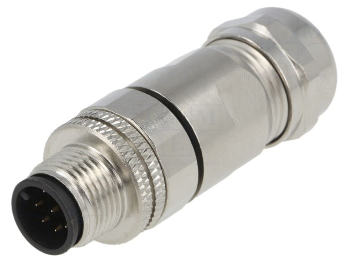 Conector M12 tată 8 pini IP65