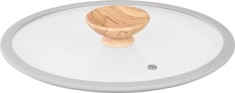 Capac din sticla MagicHome Harmony 24 cm cu margine din silicon