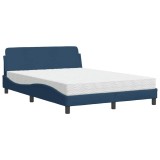 Cumpara ieftin Pat cu saltea, Dover, albastru, 140x200 cm, textil
