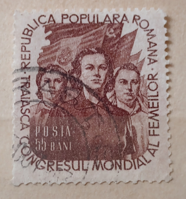 Romania 1953 Lp 344 Congresul mondial al femeilor stampilat