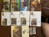 Coreea - pasari - serie 4 timbre MNH, 4 FDC, 4 maxime, fauna wwf