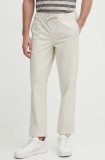 Pepe Jeans pantaloni PULL ON CUFFED SMART PANTS barbati, culoarea bej, mulata, PM211687
