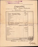 A265 Chitanță, 1917, ofițer austro-ungar, Kom&aacute;rom, kuk Ersatzbataillon 29