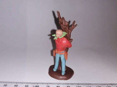 bnk jc Figurina de plastic - cowboy legat la stalp - copie dupa Timpo foto