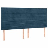 Cumpara ieftin Tablie de pat albastru inchis 160x5x118/128 cm catifea