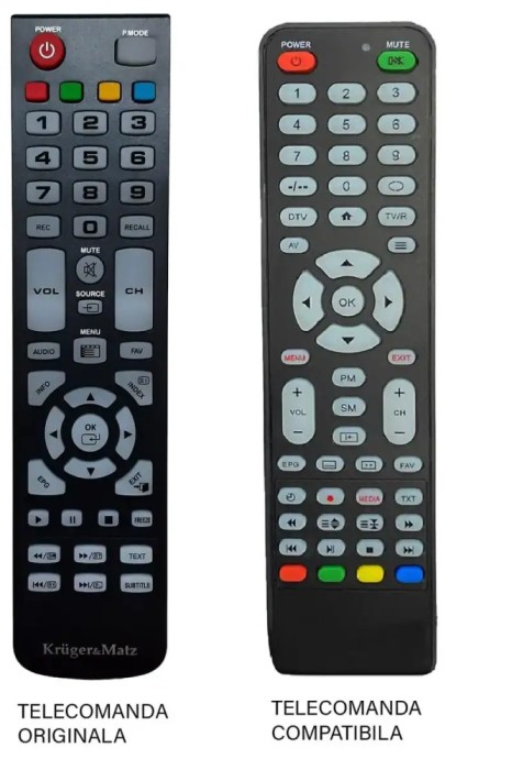 Telecomanda compatibila TV Kruger&amp;Matz KM0232 /KM0248 /KM0250 /KM0255UHD /KM0265UHD cod ER 9448 (448)