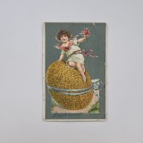 Carte Postala tematica florala pascala Paste Feicit, litografie, circulata Comlosu Mare 1911 / Torontal / Timis / Banat / Romania