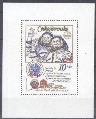 Czechoslovakia 1979 Space Intercosmos perf. sheet MNH S.567 foto