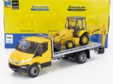 Macheta NewRay Iveco Fiat Daily Roll-Off Pianale 2023 Model Die-Cast 1/36 Galben Negru