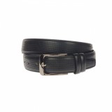 Curea barbati, casual-eleganta, din piele ecologica, latime 3.5 cm, negru - CK159N