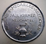 1.467 ELVETIA JETON MEDALIE PAUL KRAMER NEUCHATEL INSIGNES MEDAILLES ABZEICHEN