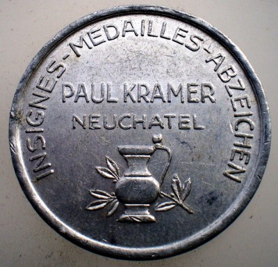 1.467 ELVETIA JETON MEDALIE PAUL KRAMER NEUCHATEL INSIGNES MEDAILLES ABZEICHEN foto