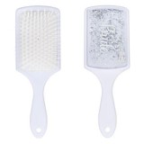 Perie de par alba cu glitter argintiu Bride, 24.5 cm, CMCLASS