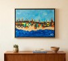 Tablou pictură pe p&acirc;nză Ulli 2005 artă naivă decor deosebit, Marine, Ulei, Altul