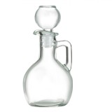 Recipient Sticlă Ulei, Capacitate 170ml, Transparent, Cu M&acirc;ner și Capac Rotund, Oem