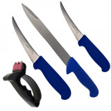 Set 3 cutite macelar pentru injunghiat si spintecat, Dalimag, 35 cm, 28 cm, 26 cm, dispozitiv ascutit cutite