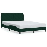 Cumpara ieftin Cadru de pat fara saltea, verde inchis, 120x200 cm, catifea